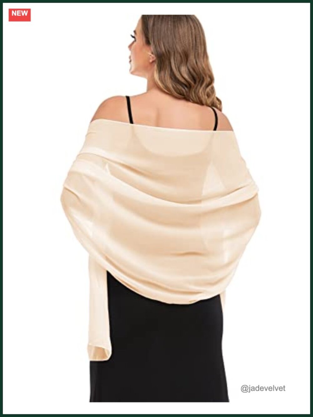Sheer Chiffon Shawl Wrap for Evening Dresses Bridal Scarf Lightweight